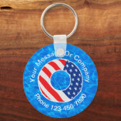 Business Swimming Pool Theme Message Sleutelhanger (Voorkant)