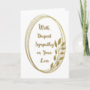 Business Sympathy Gold Kijk Leaf Kaart