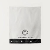 Business Table Runner Banner Linen Logo Social  Wandkleed (Voorkant)