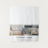 Business Table Runner Banner Real Estate QR Code Wandkleed (Voorkant)
