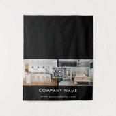 Business Table Runner Banner Vastgoed QR-code Wandkleed (Voorkant)