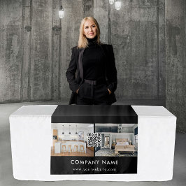 Business Table Runner Banner Vastgoed QR-code Wandkleed