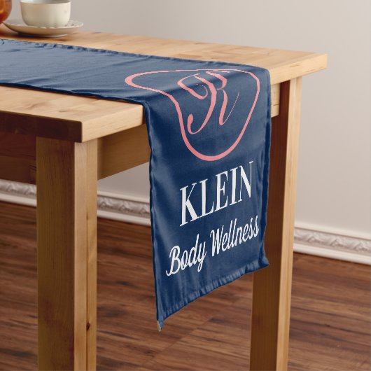 Business Table Runner met uw Logo en tekst Korte Tafelloper (Voorbeeld)