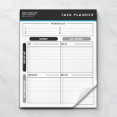 Business Task Planner Priority Matrix Notepad Notitieblok