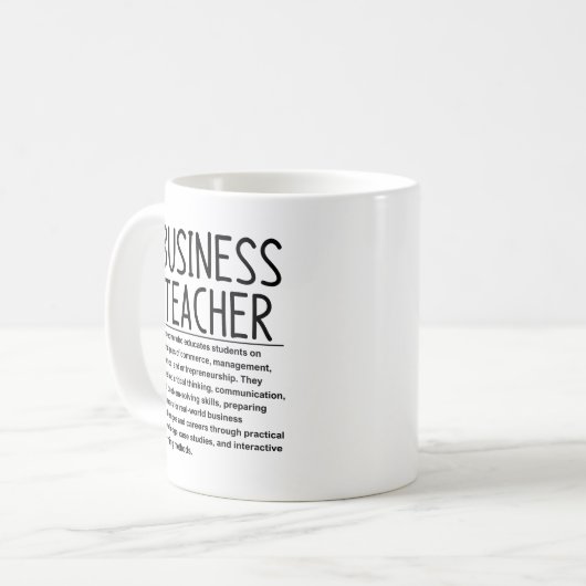 Business teacher koffiemok (Voorkant links)