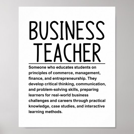 Business teacher poster (Voorkant)