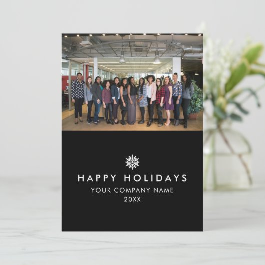 Business Team Foto Logo Foto Kerst Kaart (Staand voorkant)