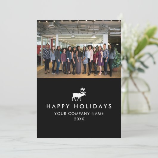 Business Team Foto Logo Foto Kerst Kaart (Staand voorkant)