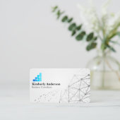Business Tech Logo | Netwerkhulpbron Visitekaartje (Staand voorkant)