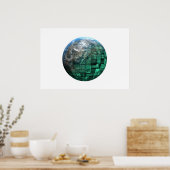 Business Technology Global Network met Futuristic Poster (Keuken)