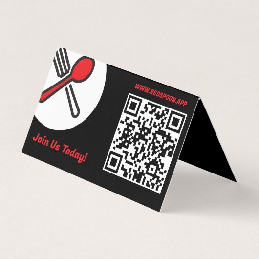 Business Tent Kaarten voor klanten en tellers (Achterkant)