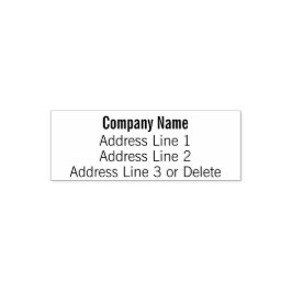 Business Text Template for Return Address Zelfinktende Stempel