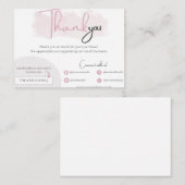Business thank you card notitiekaartje (Voorkant / Achterkant)
