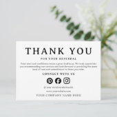  Business Thank You For Your Referral Card (Staand voorkant)