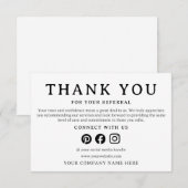  Business Thank You For Your Referral Card (Voorkant / Achterkant)