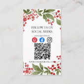 Business Thank You happy holidays christmas insert Visitekaartje (Achterkant)