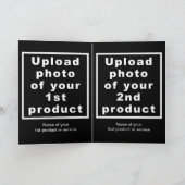 Business Thanksgiving Black Folded Holiday Card Feestdagen Kaart (Binnen)