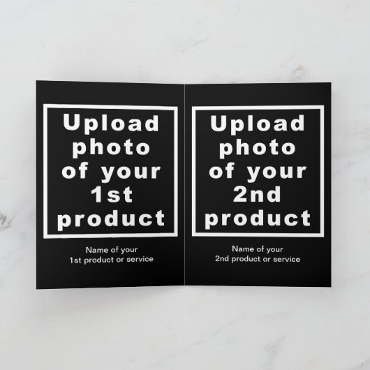 Business Thanksgiving Black Folded Holiday Card Feestdagen Kaart (Binnen)