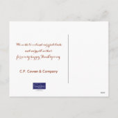 Business Thanksgiving Briefkaart / Van ons allemaa (Achterkant)