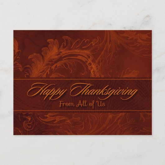 Business Thanksgiving Briefkaart / Van ons allemaa (Voorkant)