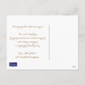 Business Thanksgiving Briefkaart / voor de klant (Achterkant)