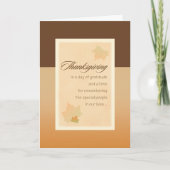 Business Thanksgiving Kaart (Voorkant)
