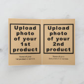 Business Thanksgiving Light Brown Folded Holiday Feestdagen Kaart (Binnen)