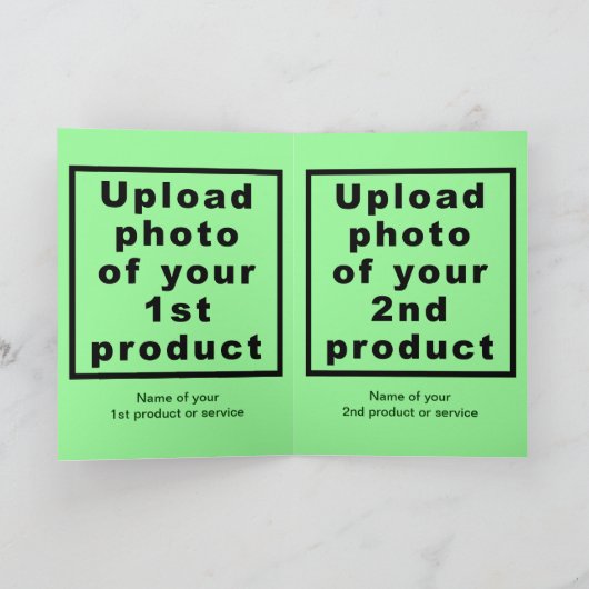 Business Thanksgiving Light Green Folded Greeting Kaart (Binnen)