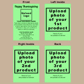 Business Thanksgiving Light Green Folded Greeting Kaart