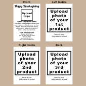 Business Thanksgiving White Folded Holiday Card Feestdagen Kaart