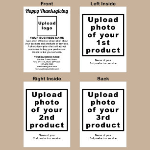 Business Thanksgiving White Folded Holiday Card Feestdagen Kaart