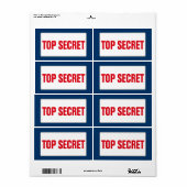 Business TOP SECRET Label (Large) (Full Sheet)