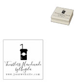 Business Tumblers Monogram Logo Rubberstempel (Gestempeld)