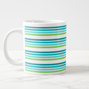Business Turquoise Stripe Tea Coffee Specialty Mok