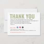 Business U bent Magic Retro Boho Floral Dank u Kaart (Achterkant)