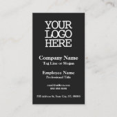 Business Uw bedrijf toevoegen Logo Zwart-wit Visitekaartje (Voorkant)