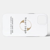 Business Uw logo hier: eenvoudig en minimaal wit Case-Mate iPhone Case (Achterkant (horizontaal))
