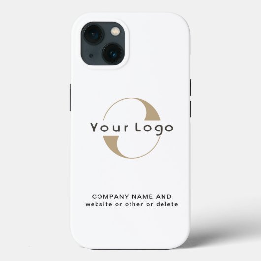 Business Uw logo hier: eenvoudig en minimaal wit Case-Mate iPhone Case (Achterkant)