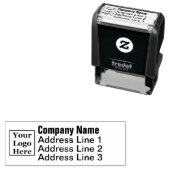 Business Uw Logo Hier Retouradres Zelfinktende Stempel (In situ)