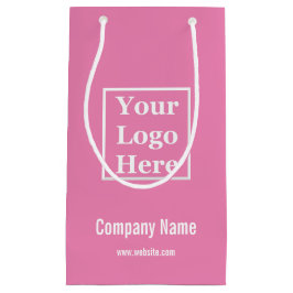 Business Uw Logo Hier Sjabloon op Roze Klein Cadeauzakje