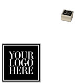 Business Uw Logo hier vierkant Rubberstempel (Gestempeld)
