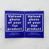 Business Valentijn Blue Folded Wenskaart Kaart (Binnen)