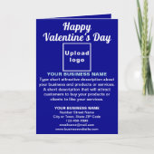 Business Valentijn Blue Folded Wenskaart Kaart (Voorkant)