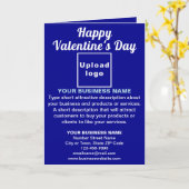 Business Valentijn Blue Folded Wenskaart Kaart (Gele Bloem)