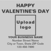 Business Valentijn Greeting on Gray Square Vinyl Sticker (Voorkant)