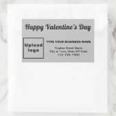 Business Valentijn Greeting on Grey Rechthoekige Sticker (Tas)