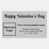 Business Valentijn Greeting on Grey Rechthoekige Sticker (Voorkant)