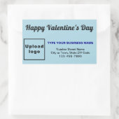 Business Valentijn Greeting on Light Blue Rechthoekige Sticker (Tas)