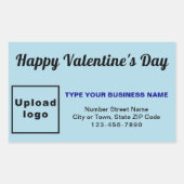 Business Valentijn Greeting on Light Blue Rechthoekige Sticker (Voorkant)