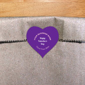 Business Valentijn Greeting on Paars Hart Sticker